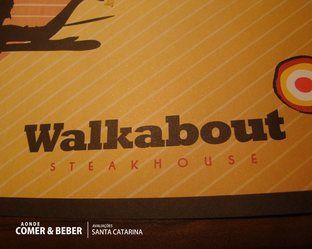 foto walkabout steak house em Blumenau Foto cardapio