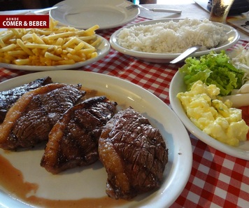 Foto do prato Picanha com acompanhamento para duas pessoas no restaurante Casa do Urso em Blumenau, SC